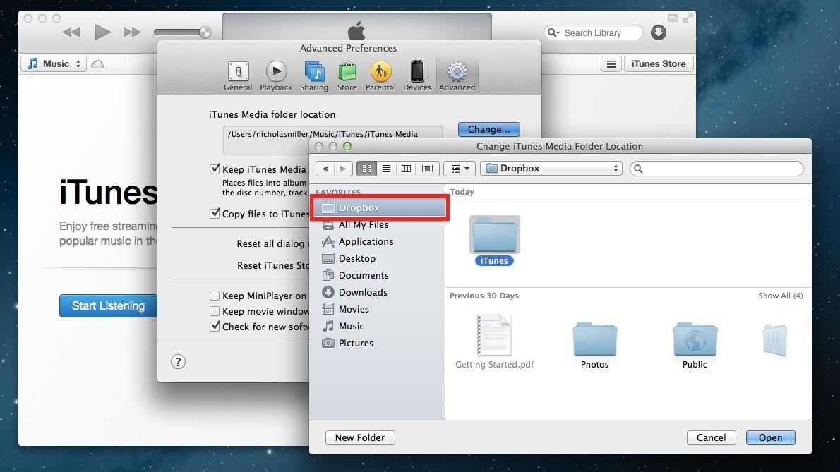 use dropbox for photos library on mac